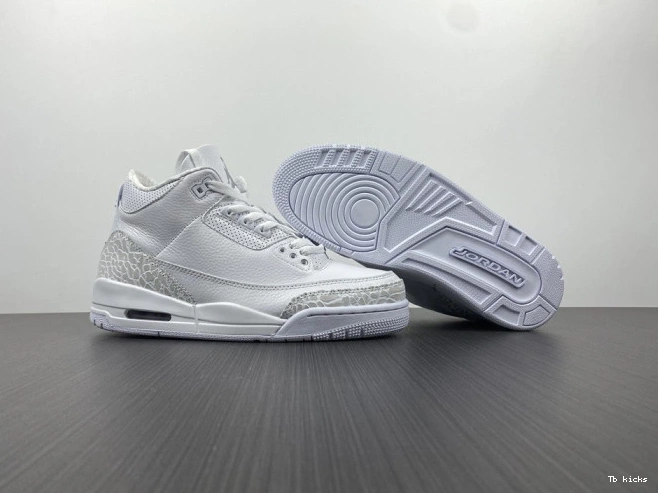 Reps TBK Air PS 'Triple 3 Jordan 429487-111 White' Retro 0714